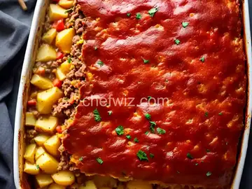 Cowboy Meatloaf and Potato Casserole
