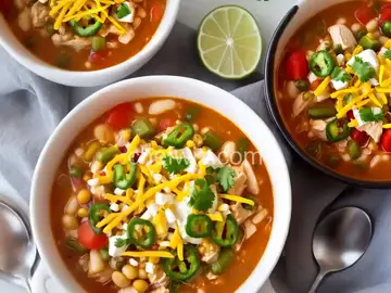 Cozy and Quick White Chicken Chili