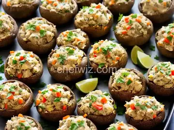 Crab Artichoke Stuffed Mushrooms