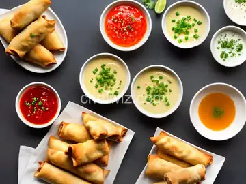 Crab-Filled Egg Rolls With Ginger-Lime Dipping Sauce