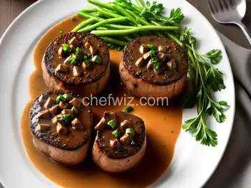 Crab-Stuffed Filet Mignon with Whiskey Peppercorn Sauce