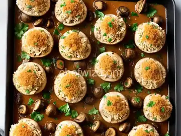 Crab and Lobster Stuffed Mushrooms