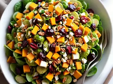Cranberry, Cheddar, and Brussels Sprouts Salad