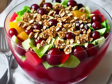 Cranberry Jell-O® Salad with Walnuts