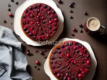 Cranberry Upside-Down Cake with Chocolate Chips