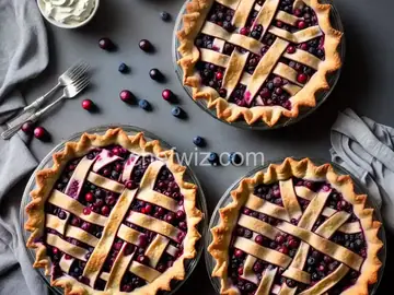 Cranberry and Wild Blueberry Pie