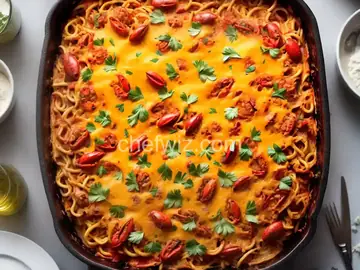 Crawfish Baked Spaghetti