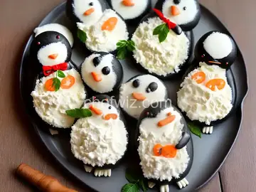Cream Cheese Penguins