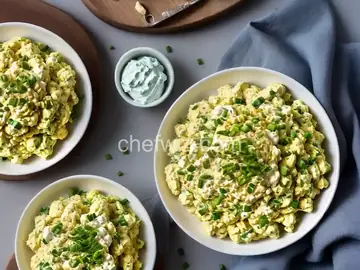 Cream Cheese and Scallion Scrambled Eggs
