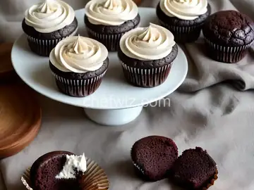 Cream Filled Chocolate Cupcakes