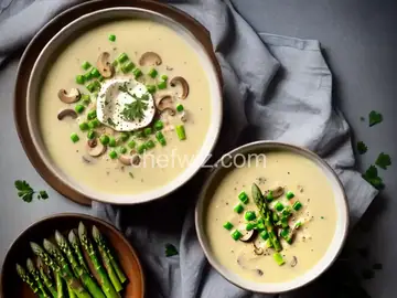 Cream of Asparagus and Mushroom Soup