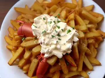 Creamed Hot Lobster Sandwich or Lobster Poutine