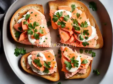 Creamed Salmon on Toast