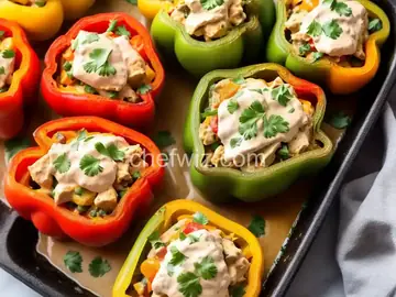 Creamy Chicken Stuffed Peppers
