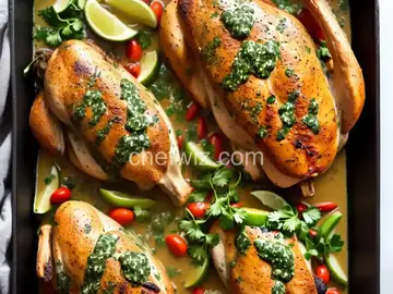 Creamy Chimichurri Roast Chicken