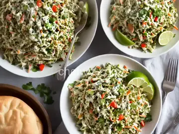 Creamy, Crunchy Cilantro-Lime Slaw