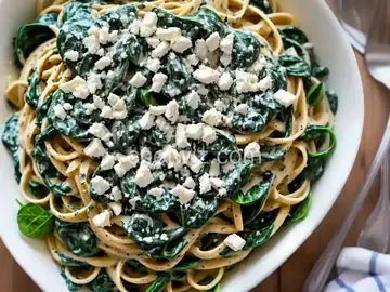 Creamy Gorgonzola Spinach Pasta