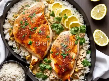 Creamy Lemon Chicken with Rice