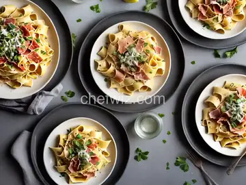 Creamy Lemon Pappardelle With Crispy Prosciutto