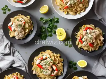 Creamy Lemony Crab Pasta