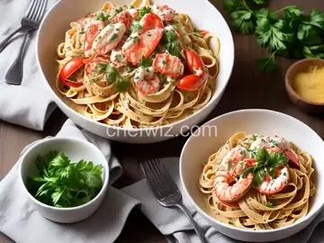 Creamy Lobster Linguine