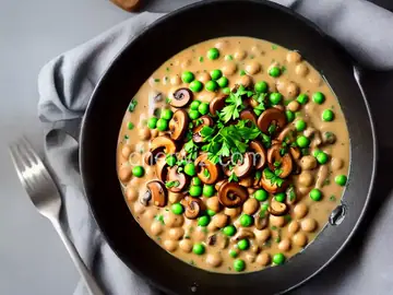 Creamy Mushroom Peas