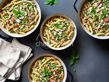 Creamy One-Pot Pasta with Peas and Mint