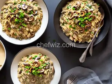 Creamy Orzo with Mushrooms