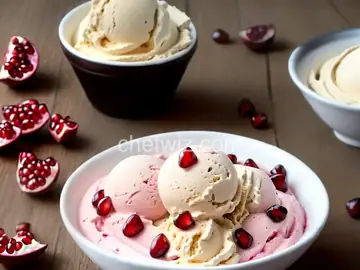 Creamy Pomegranate Ice Cream