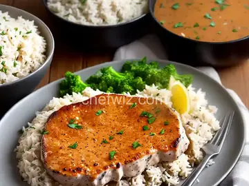 Creamy Ranch Pork Chops and Rice