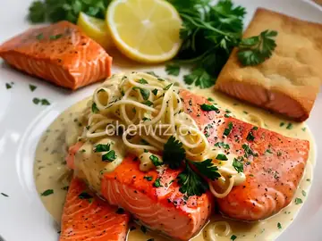 Creamy Salmon Scampi