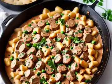 Creamy Sausage and Mushroom Gnocchi Skillet