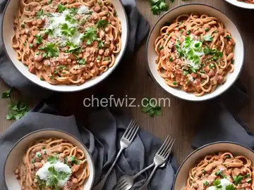 Creamy Spaghetti and Beans