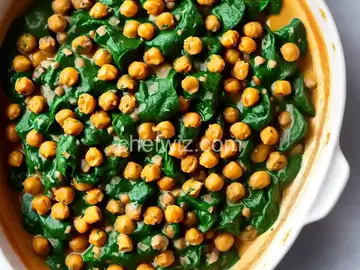 Creamy Spinach and Chickpeas