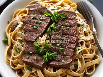 Creamy Steak Fettuccine