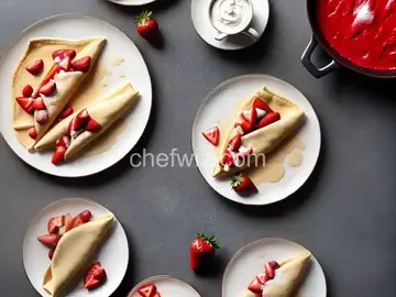 Creamy Strawberry Crepes