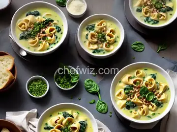 Creamy Tortellini Soup with Spinach and Boursin