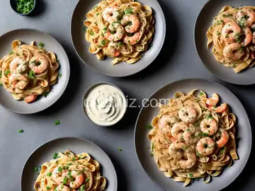 Creamy White Sauce Shrimp Pasta ?