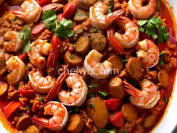 Creole-Style Red Jambalaya With Chicken, Sausage, and Shrimp Recipe