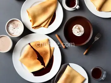 Crepes and Hot Chocolate Sauce