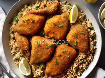 Crispy Chicken with Lemon Orzo