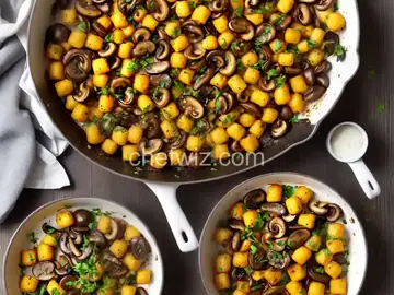 Crispy Gnocchi with Mushrooms