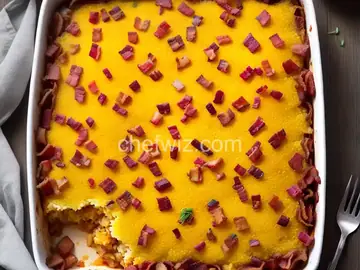 Crispy Mashed Potato Casserole With Bacon, Cheese, and Scallions Recipe