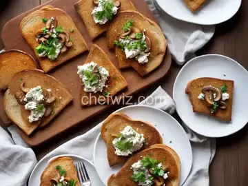 Crispy Mushroom Toast With Ricotta