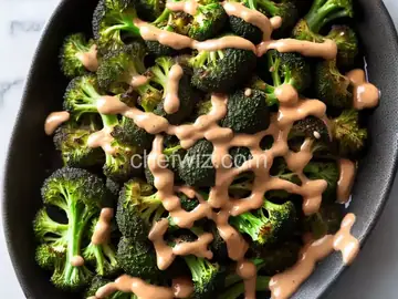 Crispy Roasted Broccoli With Tahini Sauce