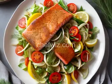 Crispy Salmon With Fennel-Date Salad