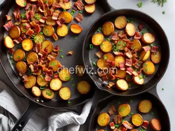 Crispy Skillet Potatoes with Bacon