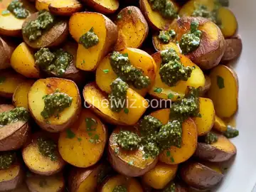 Crispy Smashed Potatoes with Chimichurri Dressing