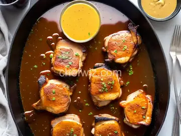 Crispy Sous Vide Chicken Thighs With Mustard-Wine Pan Sauce Recipe