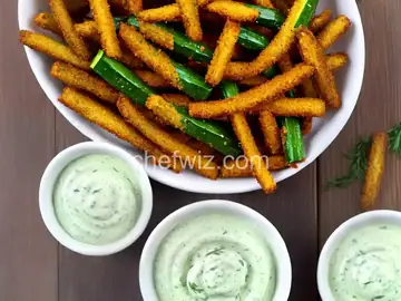Crispy Zucchini Fries with Buttermilk Ranch Dipping Sauce